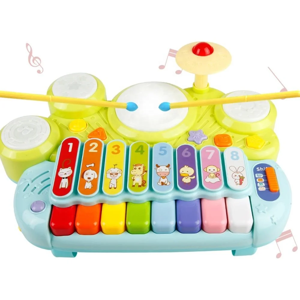 Wholesale electronic xylophone piano keyboard toy kids mini jazz drum set toddler musical instruments