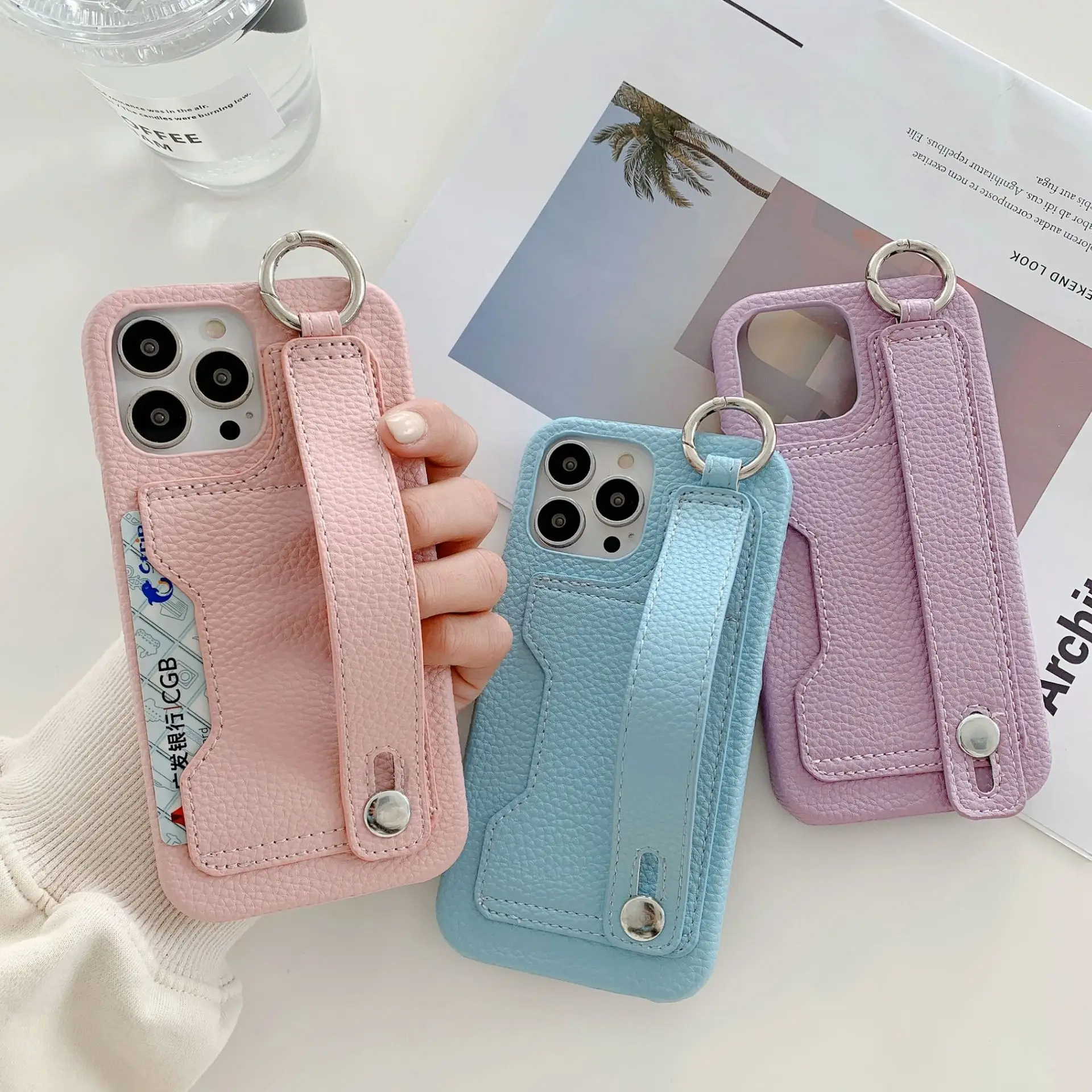 Luxury Designer Leather Card Phone Case For Iphone 14 Pro 14 Promax 13 Pro 13mini 12 11 Wallet Bags Case