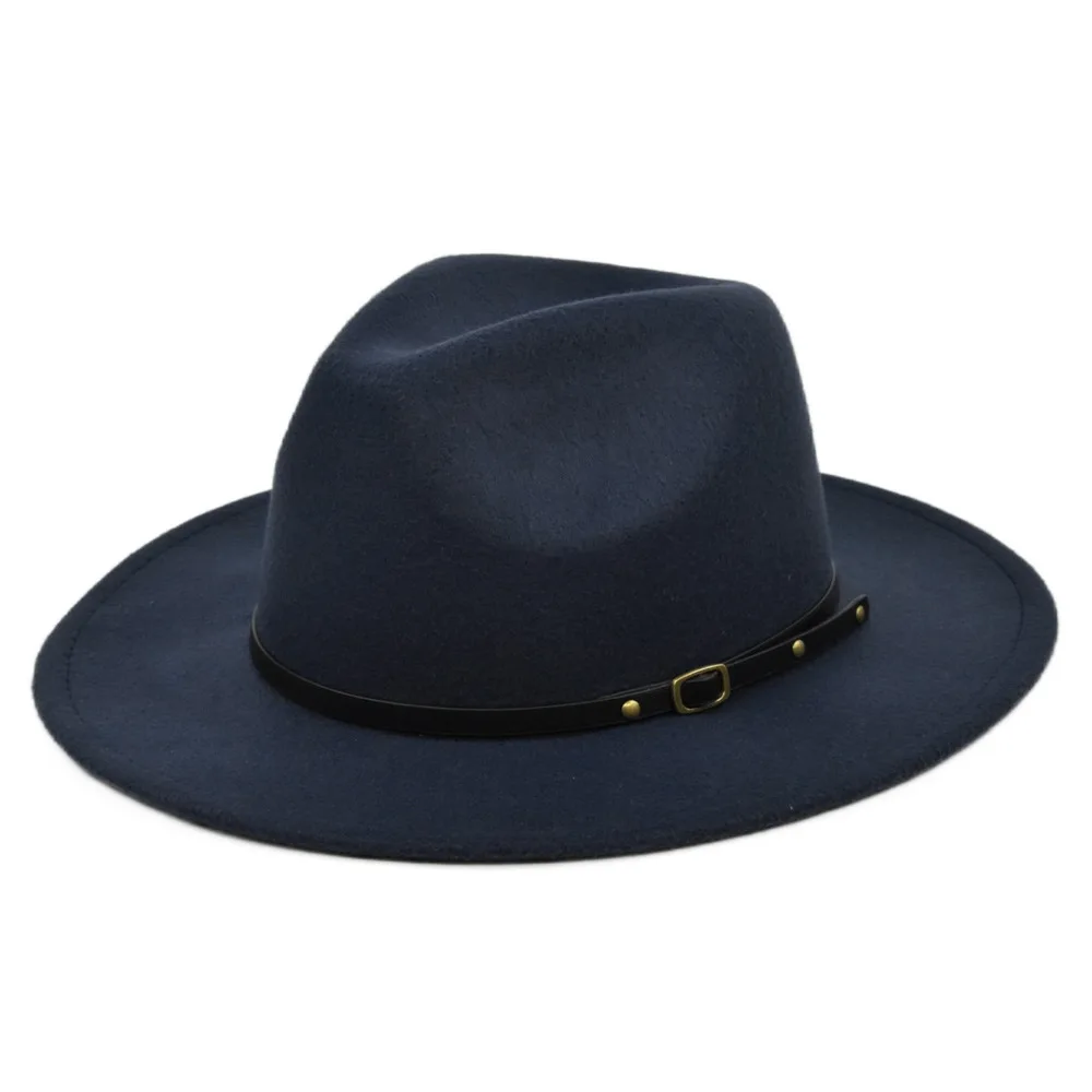 Solid Color Polyester Cotton Vegan Material Fedora hat Fedora Hats for Women Men Party Music Festival Fashion fedora hats