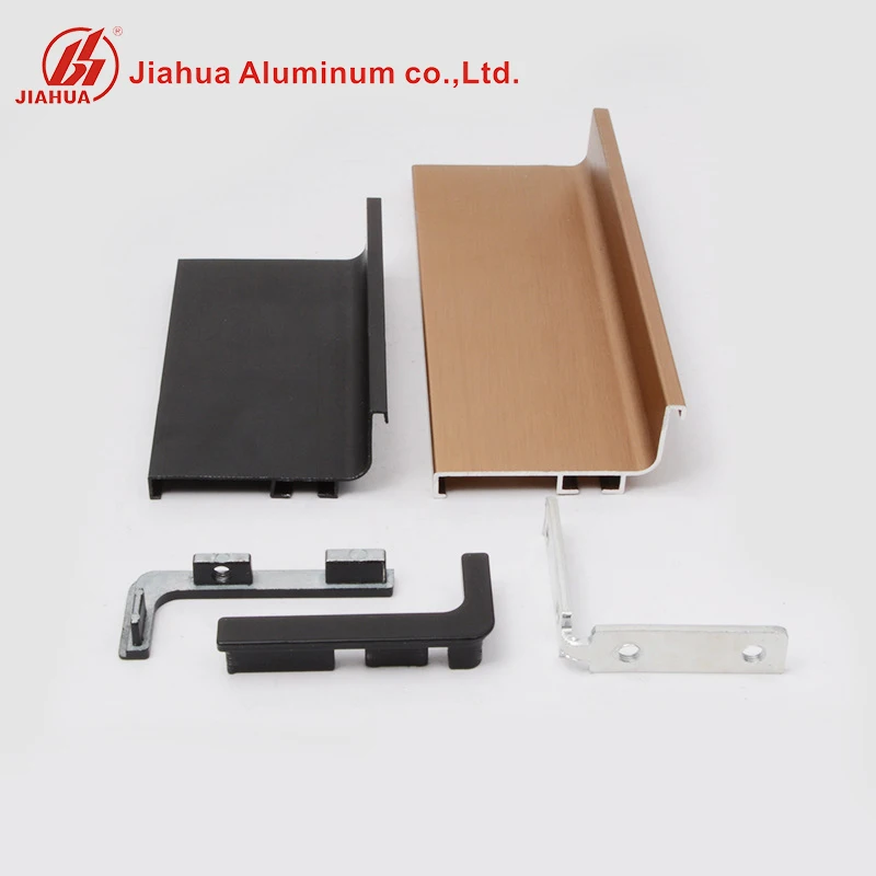 Edge pull handle & t profile aluminum gola profile for kitchen cabinet