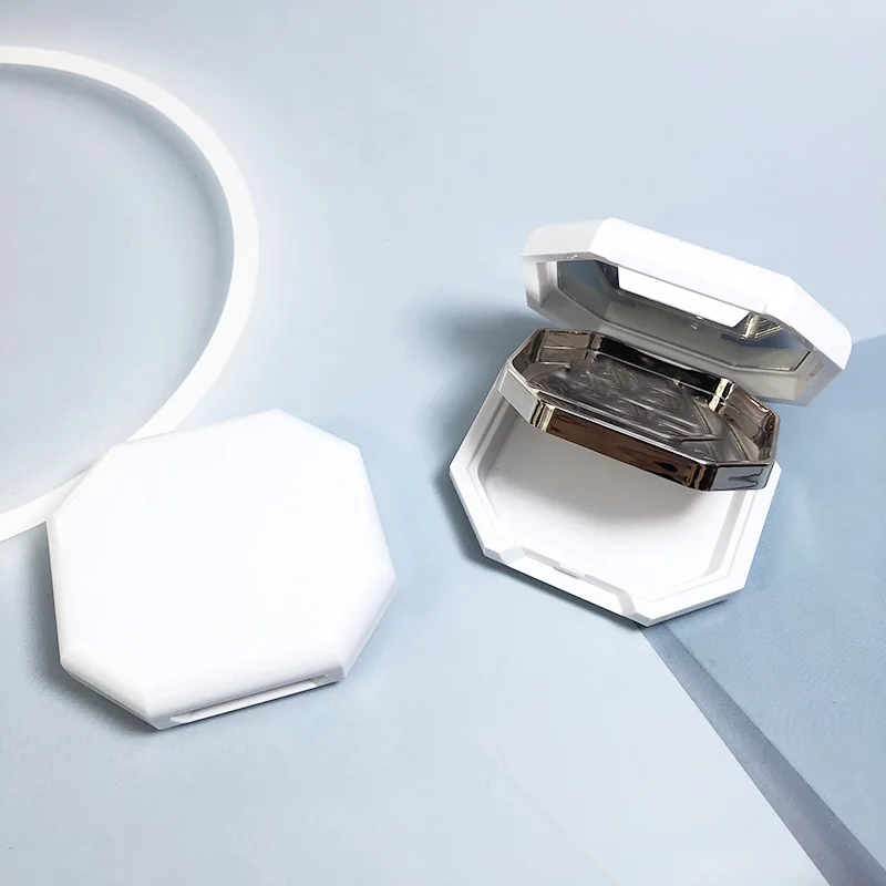 Low MOQ compact press powder case luxury  2 layers cosmetic case blush component