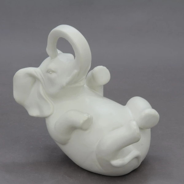 
Artificial white ceramic elephant figurines craft for sale 