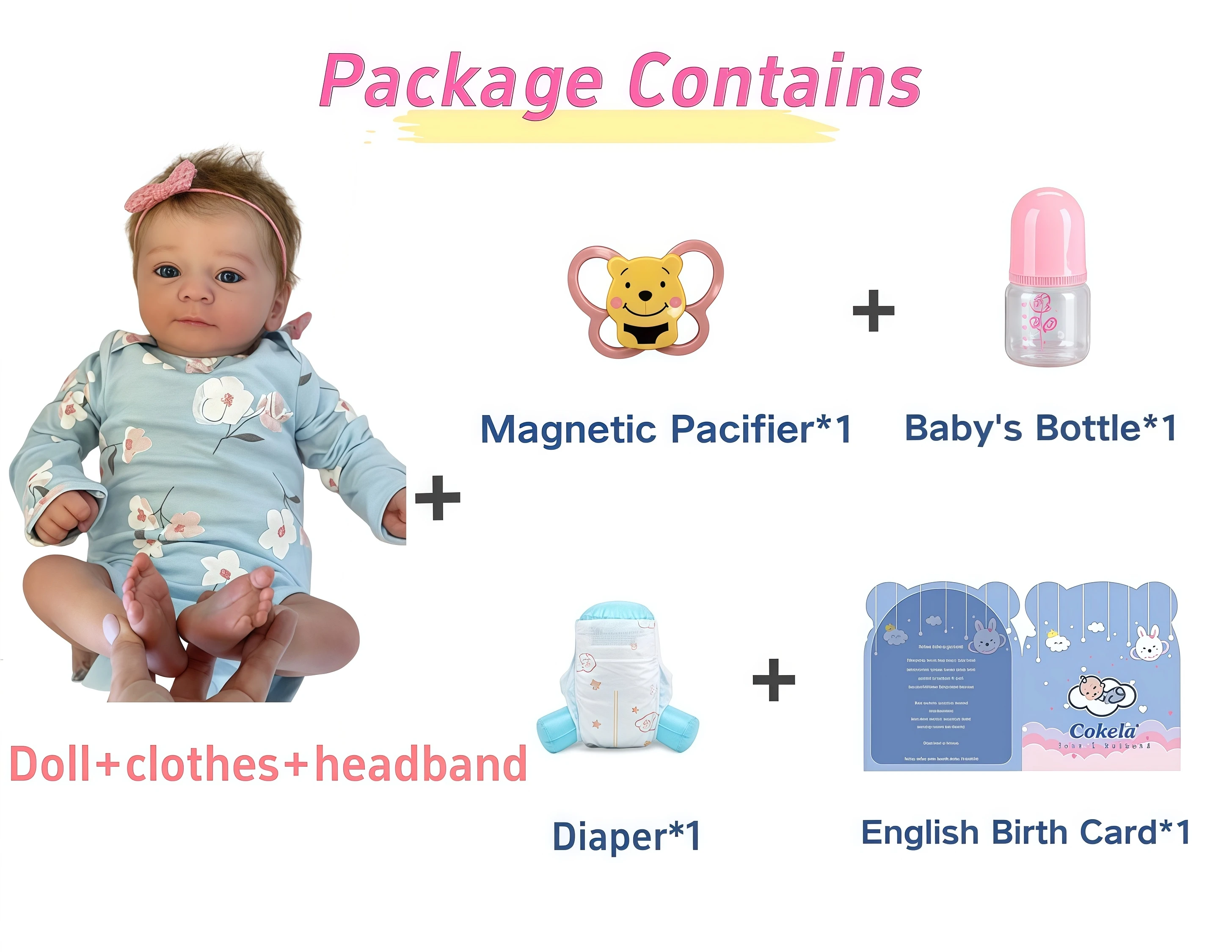 Cokela 20inch/50cm Toys Reborn Em Vinyl Munecas Reborn De Vinyl Real Reborn Baby Dolls for Sale Realistic Baby Silicone Doll
