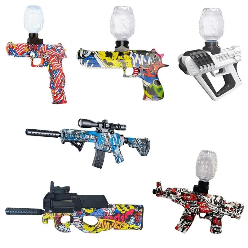 2022 Wholesale AK47 M416 P90 Water Gel Beads Blaster Outdoor Toy Gel Electric gun Splatter ball gun