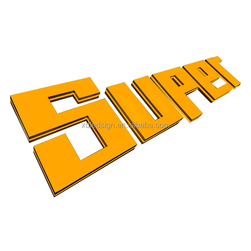 Фирменный магазин фирменные пользовательские 3D супер алфавитные вывески с логотипом внутренние и наружные светодиодные коммерческие рекламные щиты