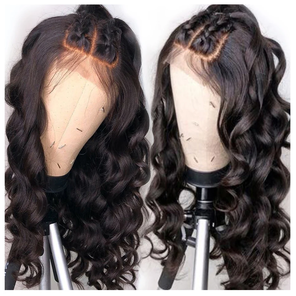 Оптовая продажа из Китая необработанные бразильские натуральные волосы парик с выравненной кутикулой предварительно выщипанные человеческие 5x5 передней застежкой швейцарские кружева