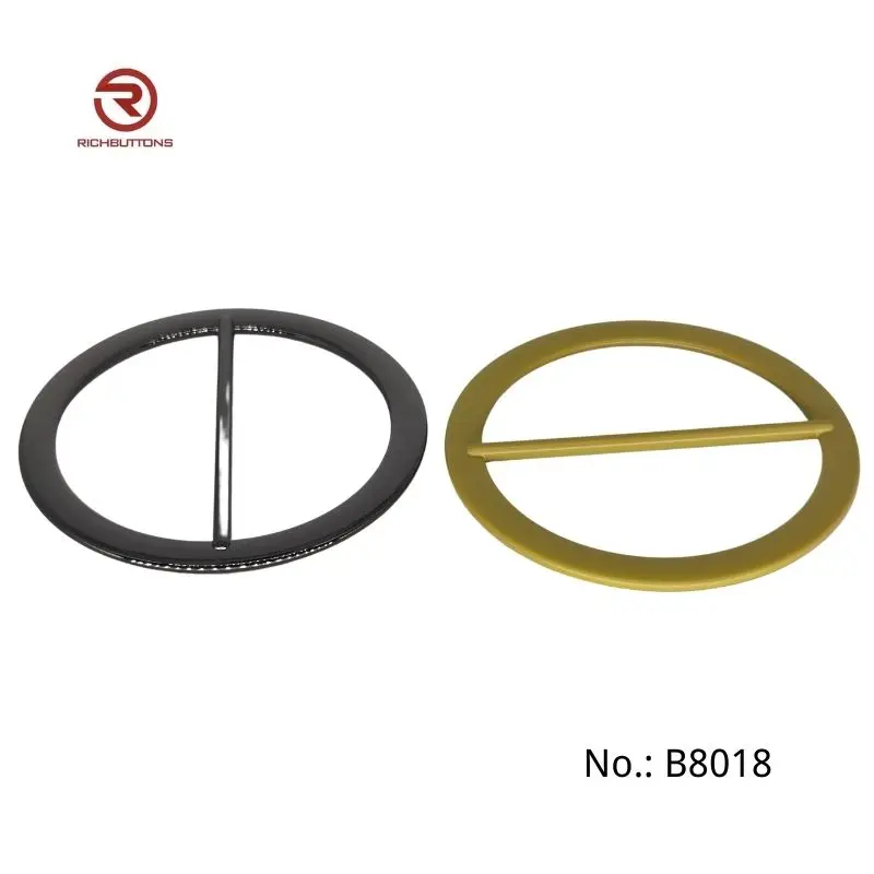 Custom Engraved Logo Beautiful Design Silver Plate Metal Belt Buckle Round Buckle For Lady Belt