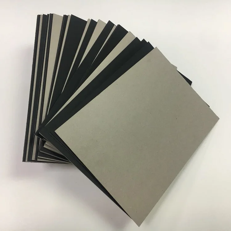 700*1000mm laminated black cardboard with grey back