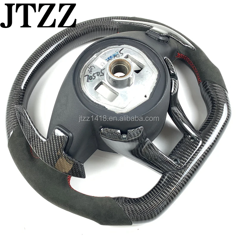 For Mercedes Benz AMG C300 E300GLC GLA GLE CLS 2013 2014 2015 2016 2018 LED display steering wheel carbon fiber leather