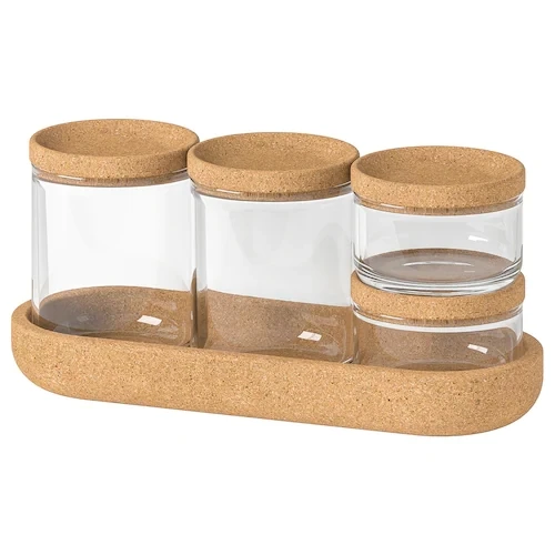 HOT SALE eco-friendly cork tray cork lid for glass storage organiser tableware for dinning room