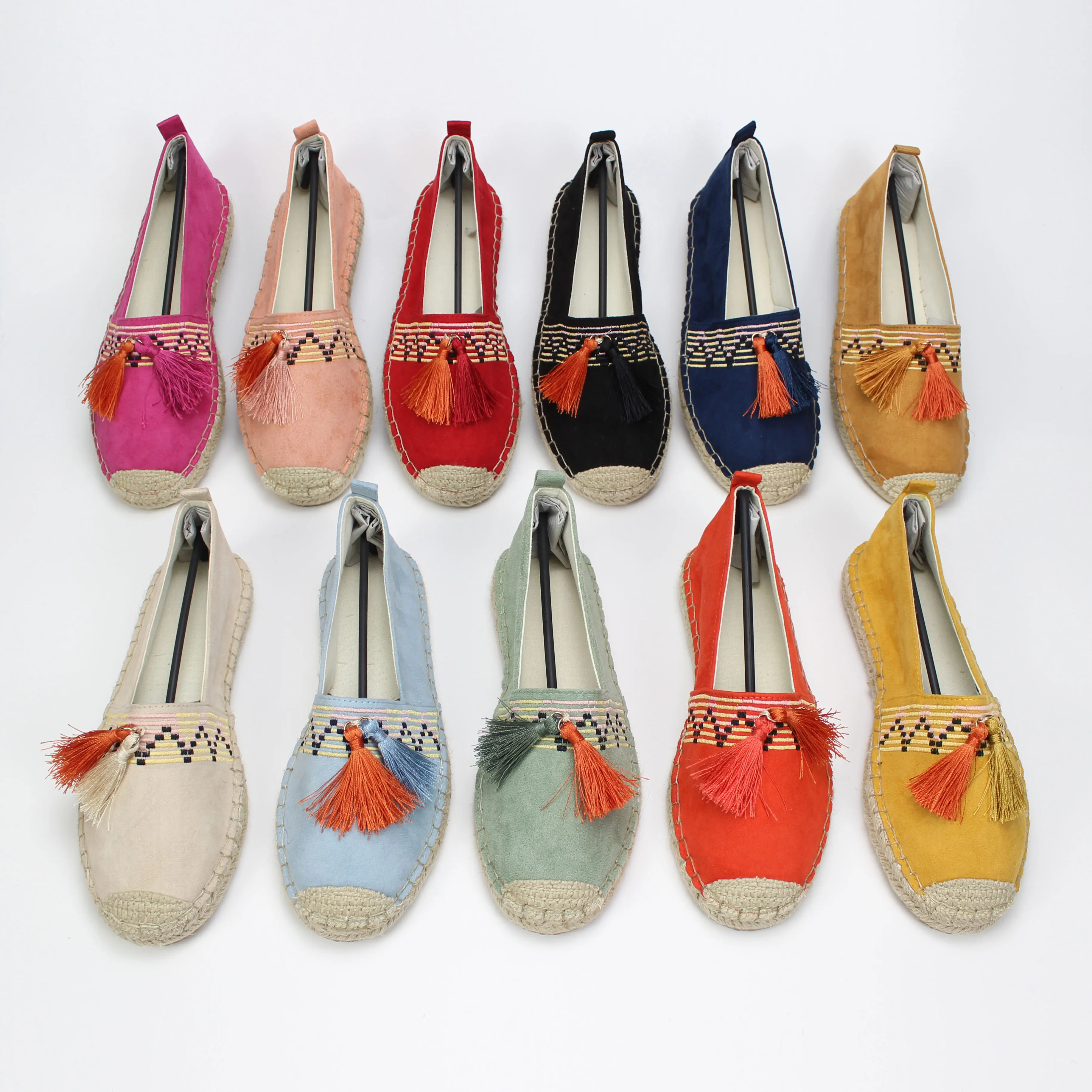 
upper microfiber casual woman TPR outsole woman shoewith tassels 