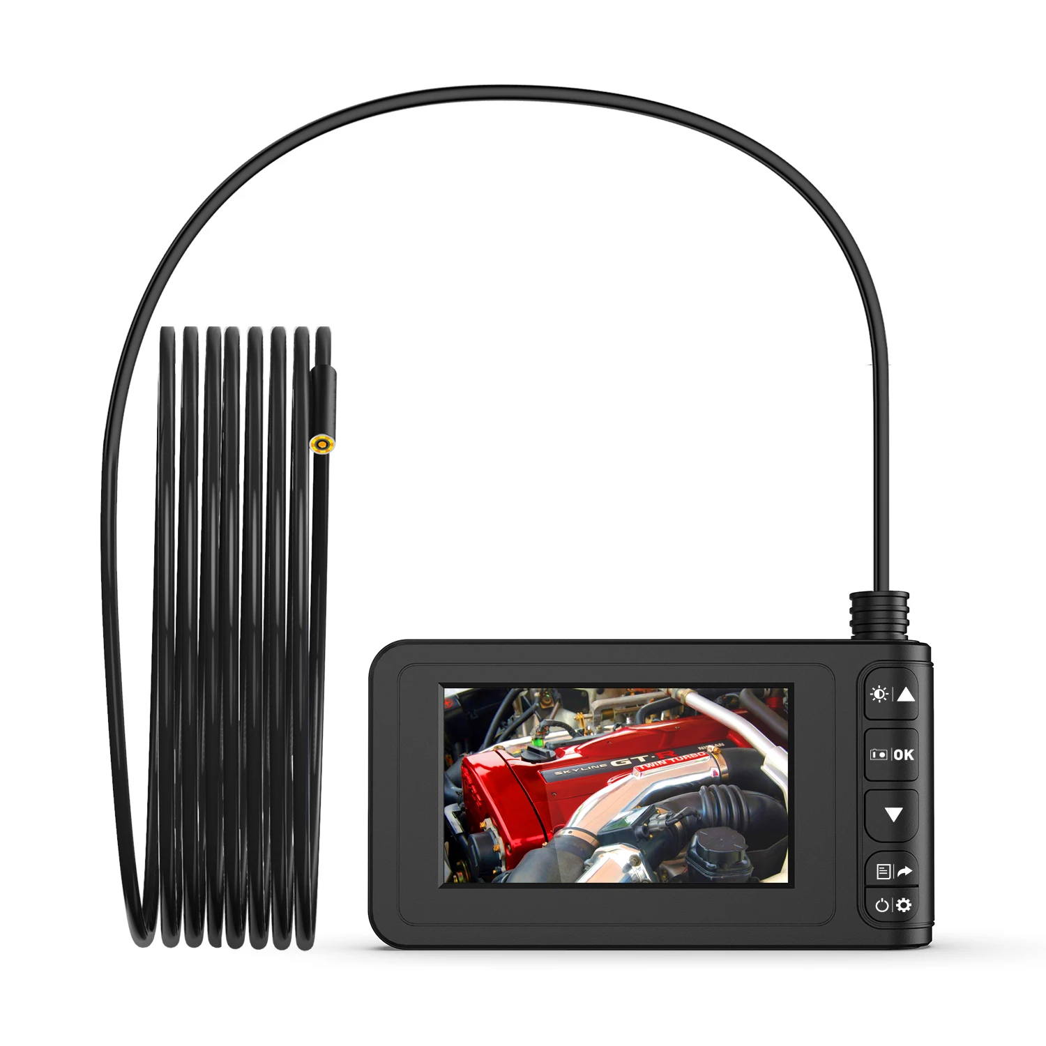 Valdus Portable Inskam129 5m 4.5 Inch Hd 1080p Ip67 Waterproof With Led Industrial Videoscope Endoscope Camera