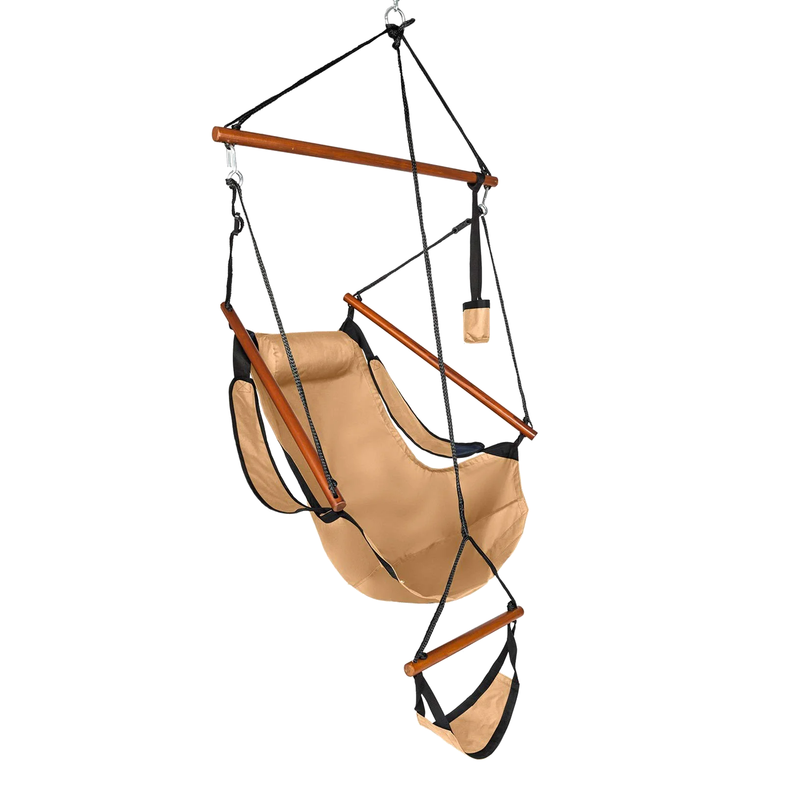 Suspension Hammock Chair Air Luxury Sky Swing Outdoor Seat 250 Lbs Armrest Hanging Chair