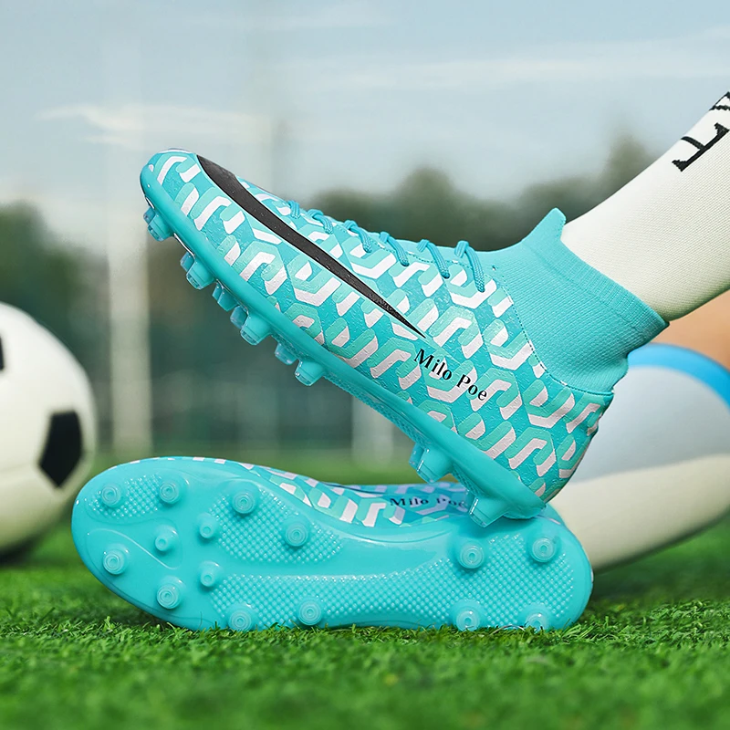 New football shoes size 35-47 cleats MG TF artificial turf natural grass soccer shoes for men