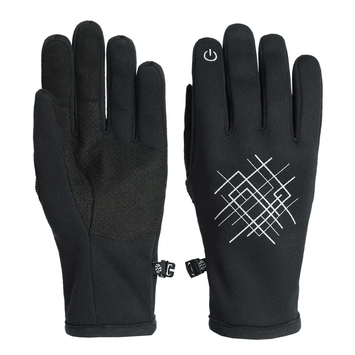 PISTESIGN Winter Bicycle Gloves Touchscreen Cycling Gloves Softshell Road Bike Gloves with Palm Grips