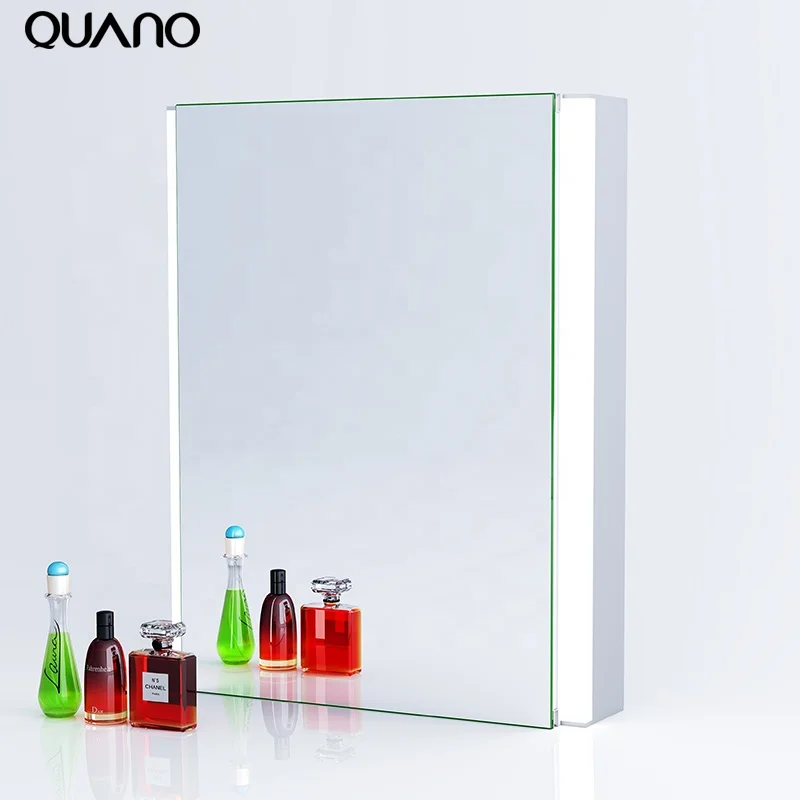 Customized Size Multi-function Bath Vanity Smart LED Lights Bathroom Mirror Cabinet With Shaver Socket