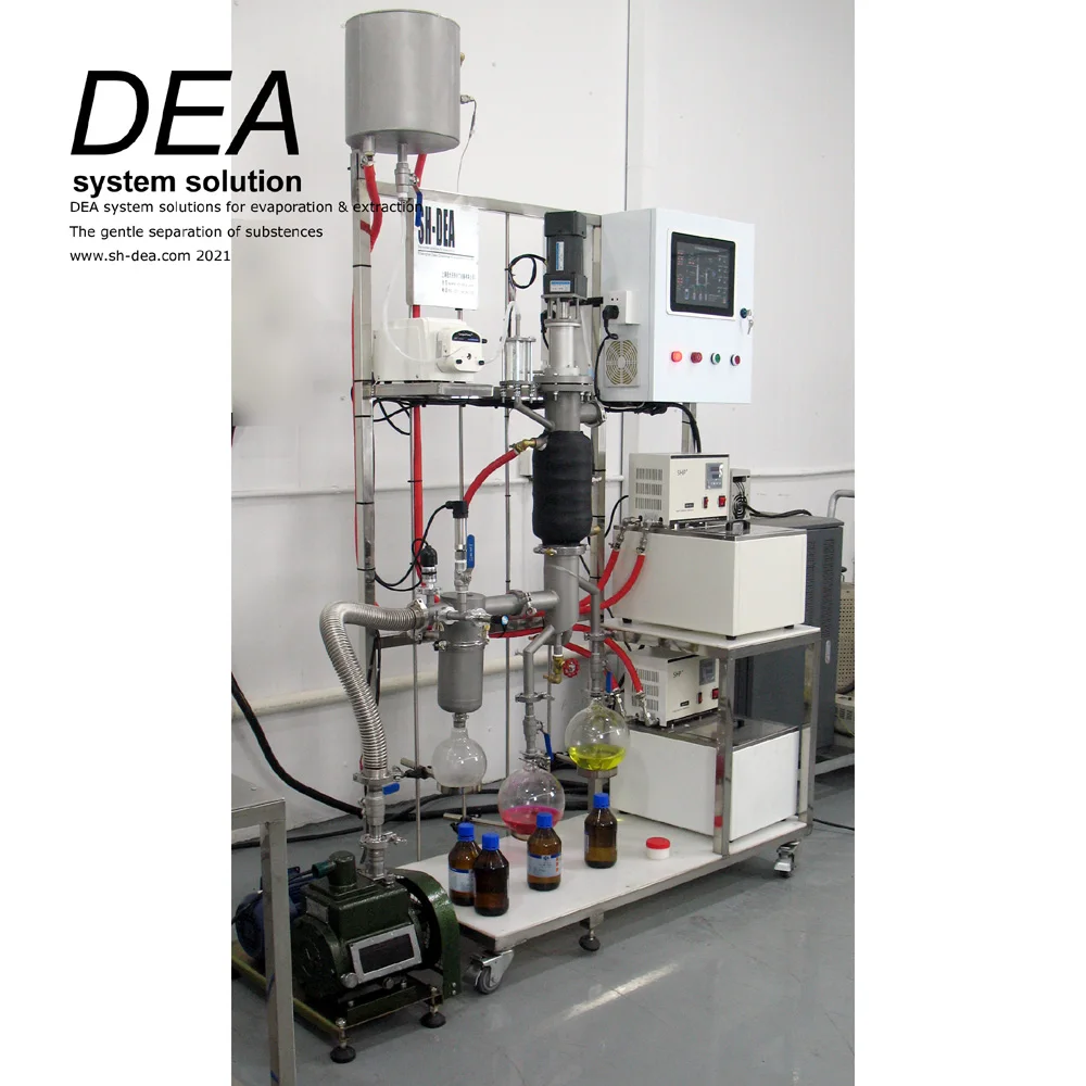 DEA-DZL-5  Herbal distilator Machine Stainless Steel Lab Short Path Molecular Distillation Wiped Film Evaporator