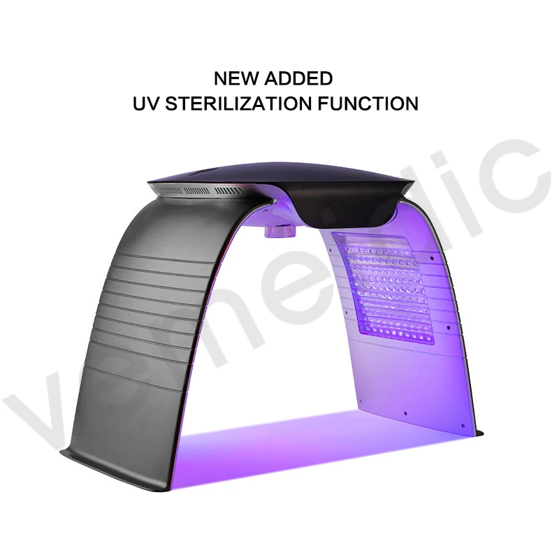 7 фотонных цветов Светодиодная терапия для лица для омоложения лица с струйным распылителем