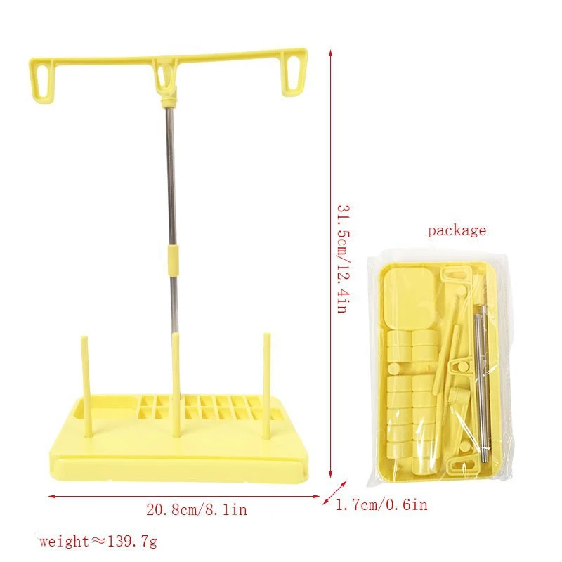 3 Spools Sewing Thread Holder for Domestic Embroidery Sewing Machine Accessories DIY Sewing Quilting Crafts