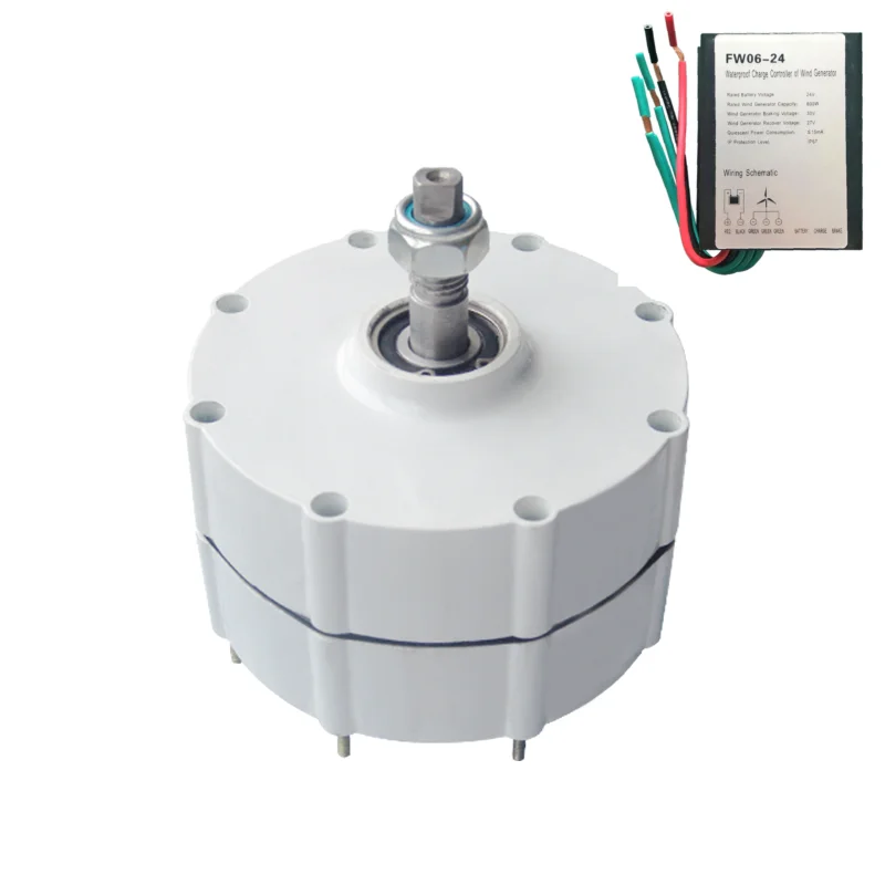 Good heat dissipation light weight good anti-corrosion measures 600w  Permanent Magnet Generator With Waterproof Controller