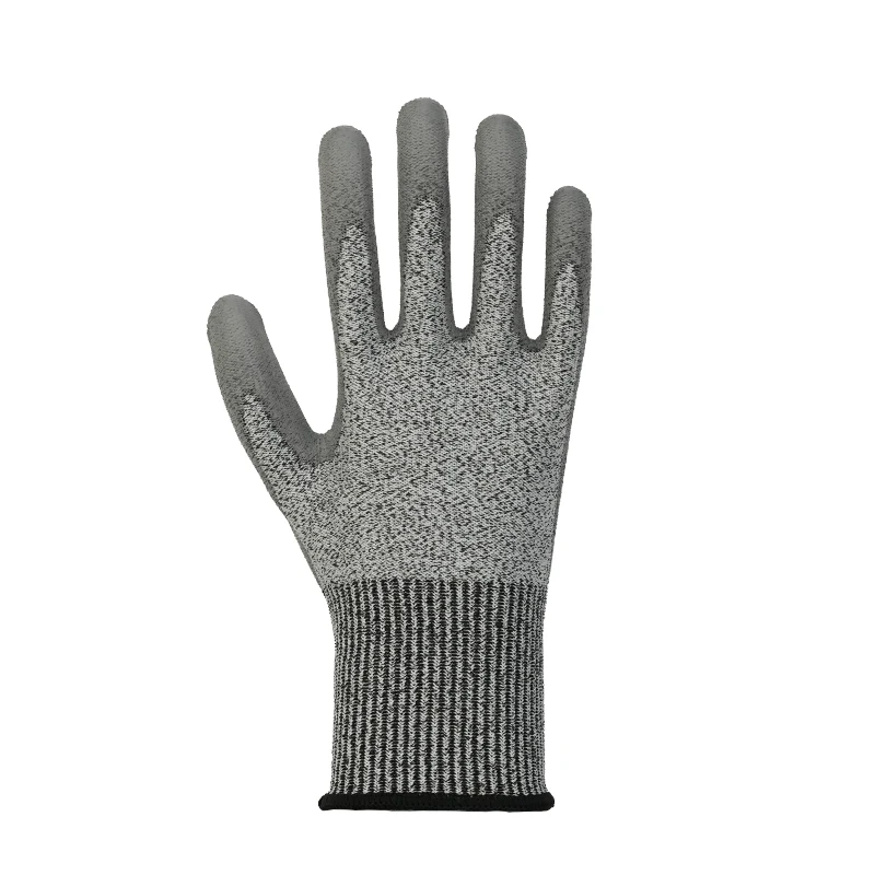 Wholesale High Quality Cut Resistant PU Coated Good Grip Anti Slip Work Gloves