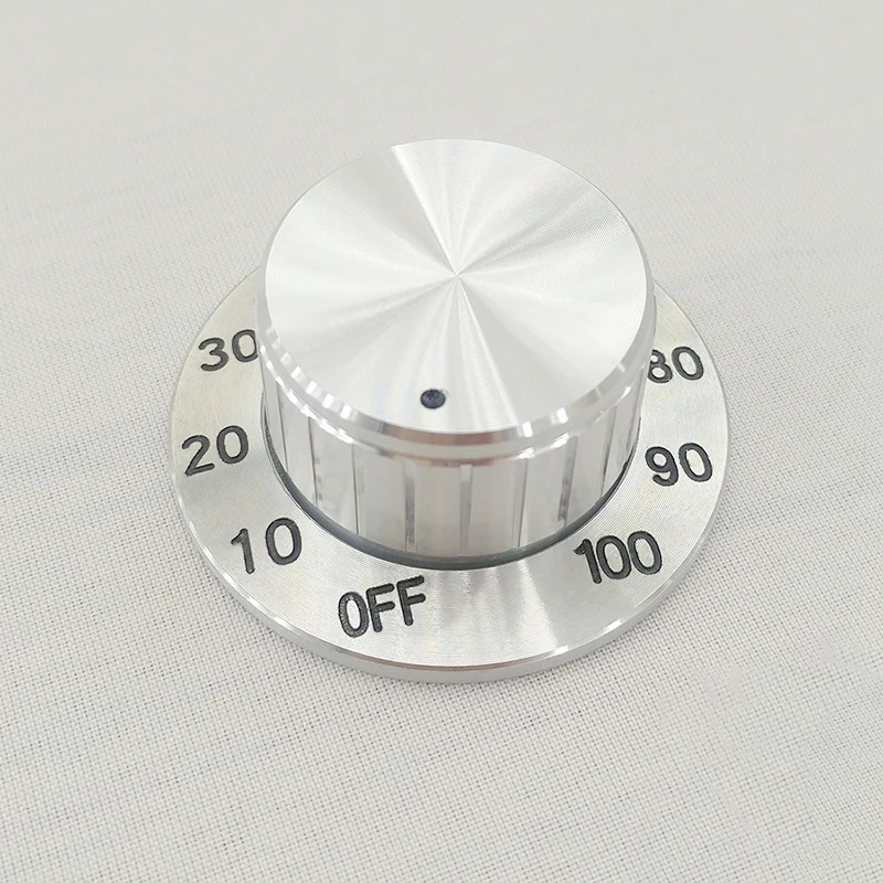 Top end Metal Aluminium Skirted Hat Bell shape Amplifier Hi Fi Dial Volume Control knobs with numbers