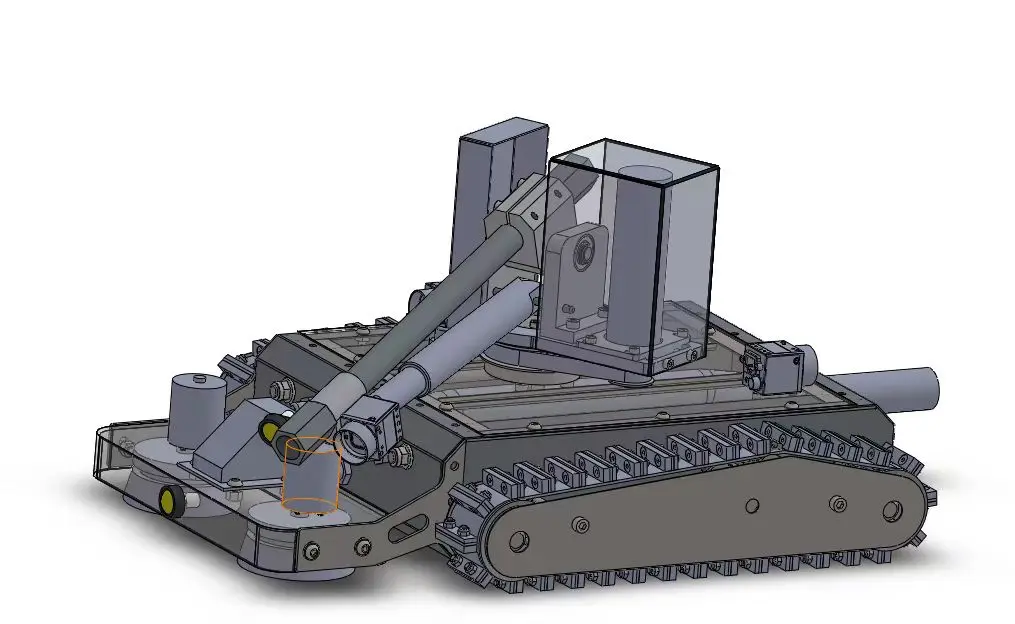 Magnetic guided wall climbing big 24m diameter tank inspection robot chassis AVT-3C