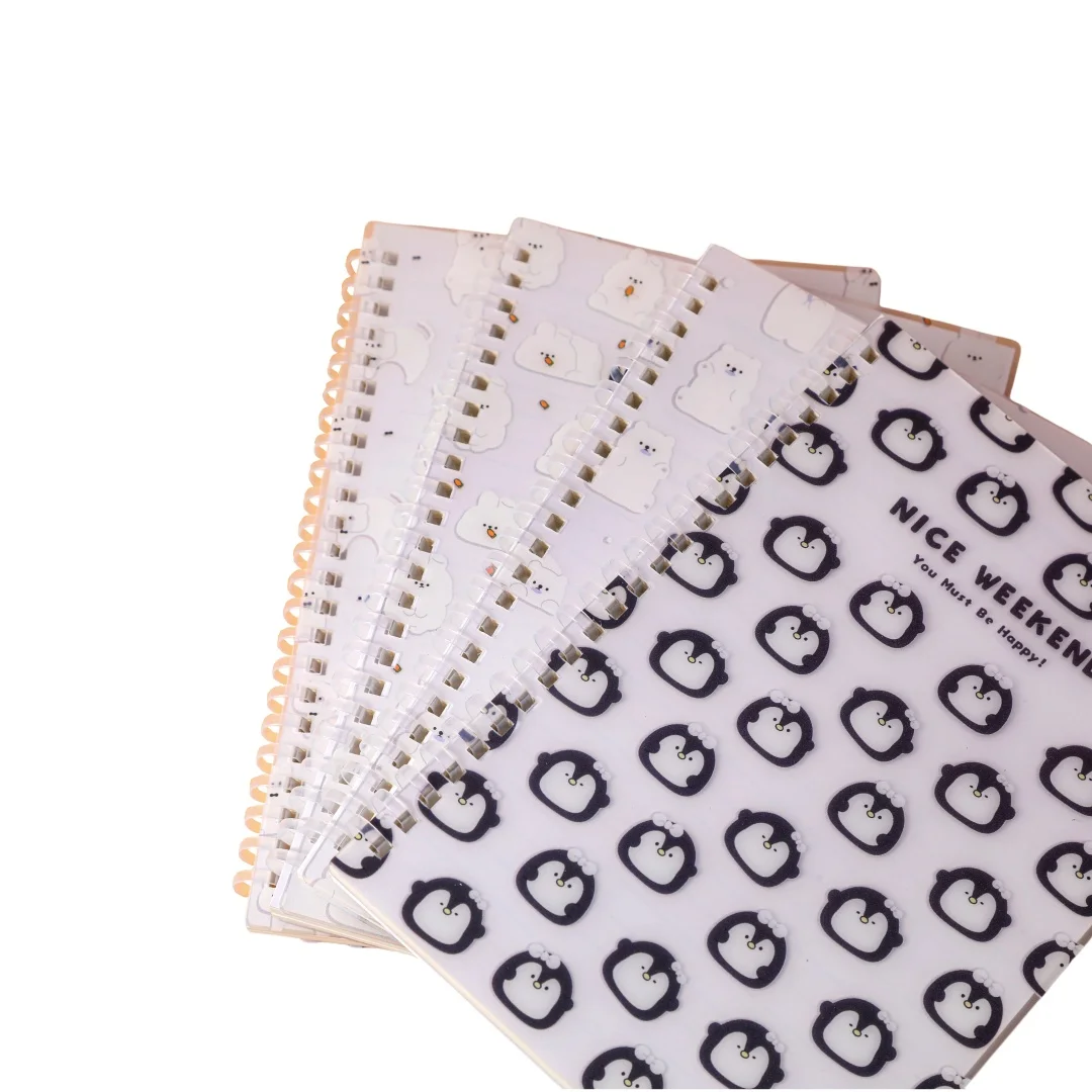 PP Cover A5 soft coil Spiral Notebooks For Girls Kids Custom Note Book Stationery School