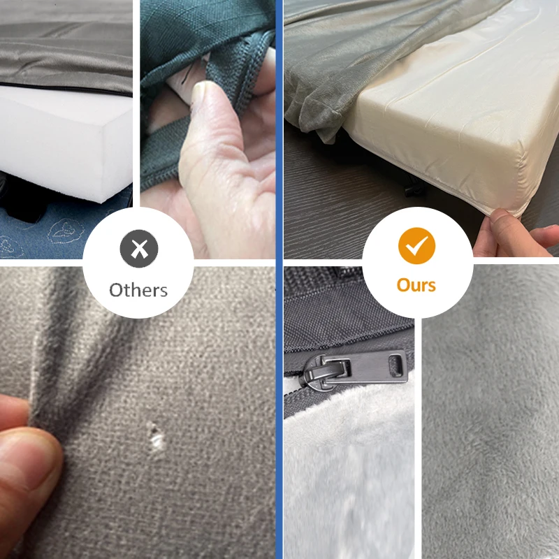 AIDI MS-CM001Outdoor Comfortable 2Inch Roll Up Travel Mat Sleeping Camping Mattress Memory Foam Pad With Elastic Straps