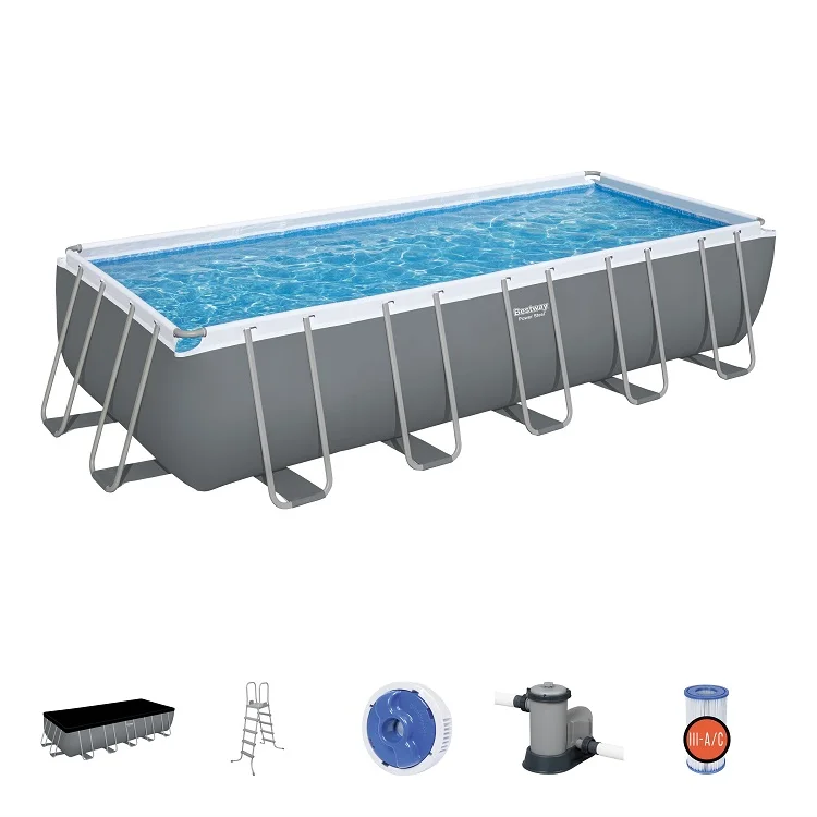 Bestway 5611Z wholesale Rectangle Frame Piscina Family Easy Set PVC Large Above Ground Outdoor Swimming Pool