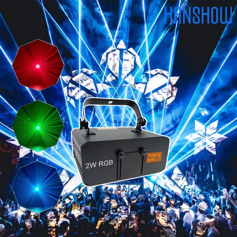RGB полноцветный светодиодный лазерный луч 2 Вт 3 5 проекционный сканер сценический диско свадьба 3D анимационный эффект шоу свет