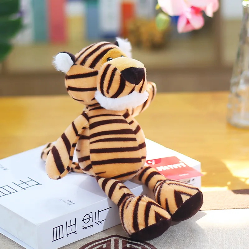 Cartoon Tiger Stuffed Animals Children Gifts Cute Plush Zoo Animal Toys for Kids