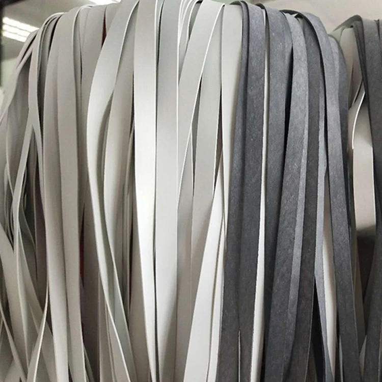 Custom Made One Side Smooth One Side Ribbed Rubber Elastic Tape