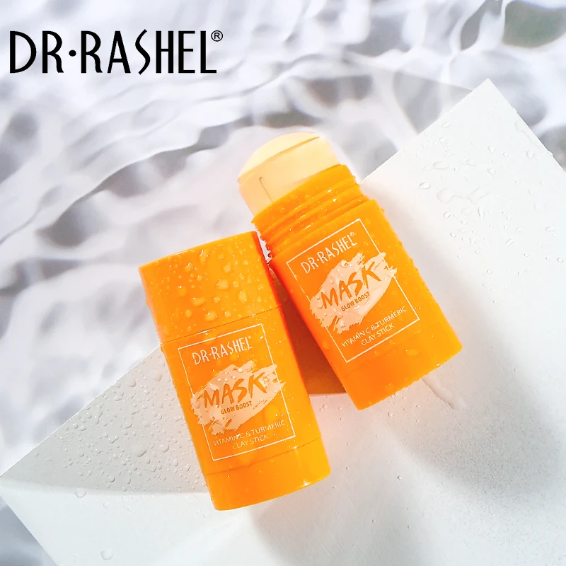 DR RASHEL Skin Care Glow Boost Vitamin C & Turmeric Clay Stick 42g Whitening Lightening Moisturizing Facial Mask