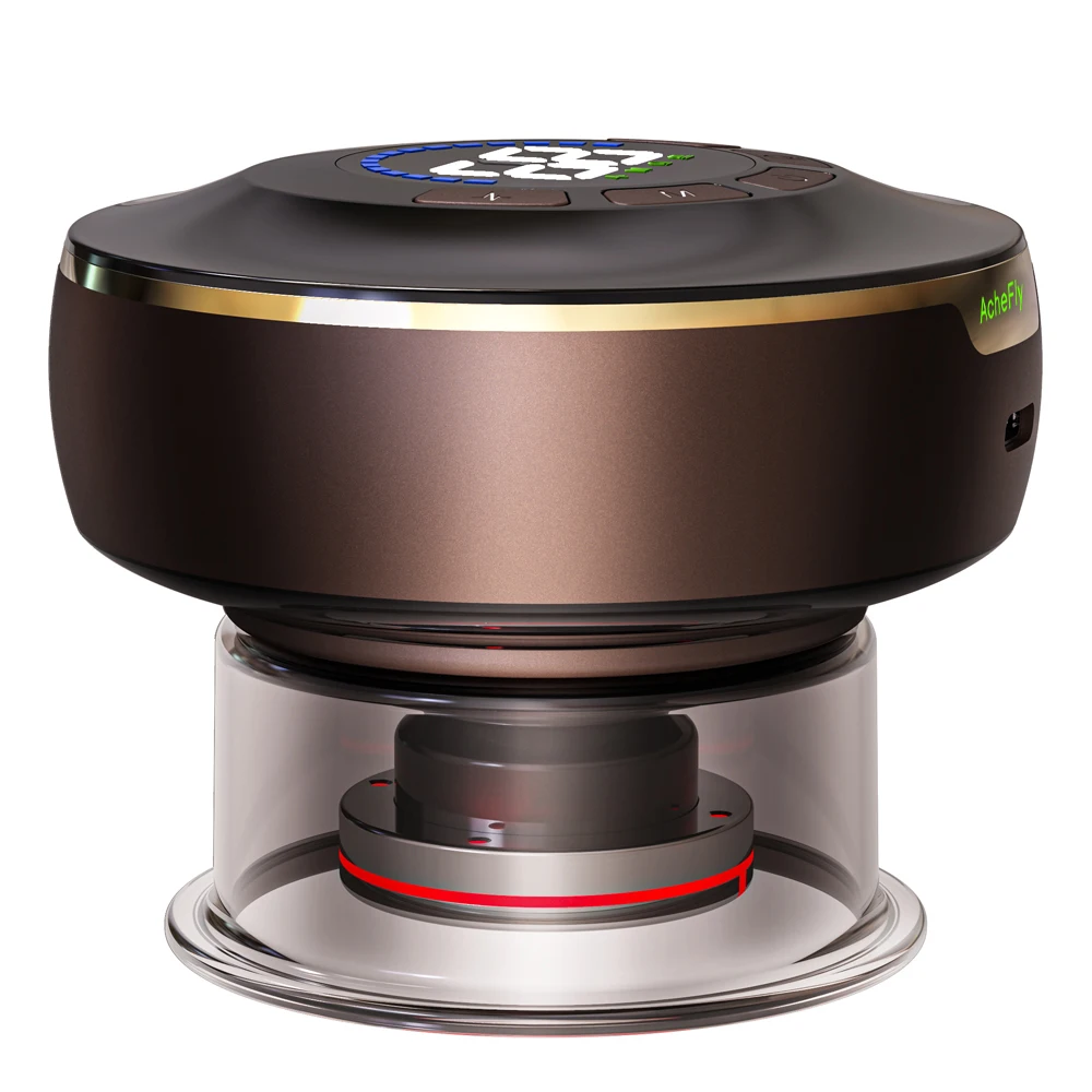 AcheFly EMS Heating Cupping Massage Smart Vacuum Suction Cup Therapy Jars Anti-Cellulite Massager Dispel Dampness Facial Cupping