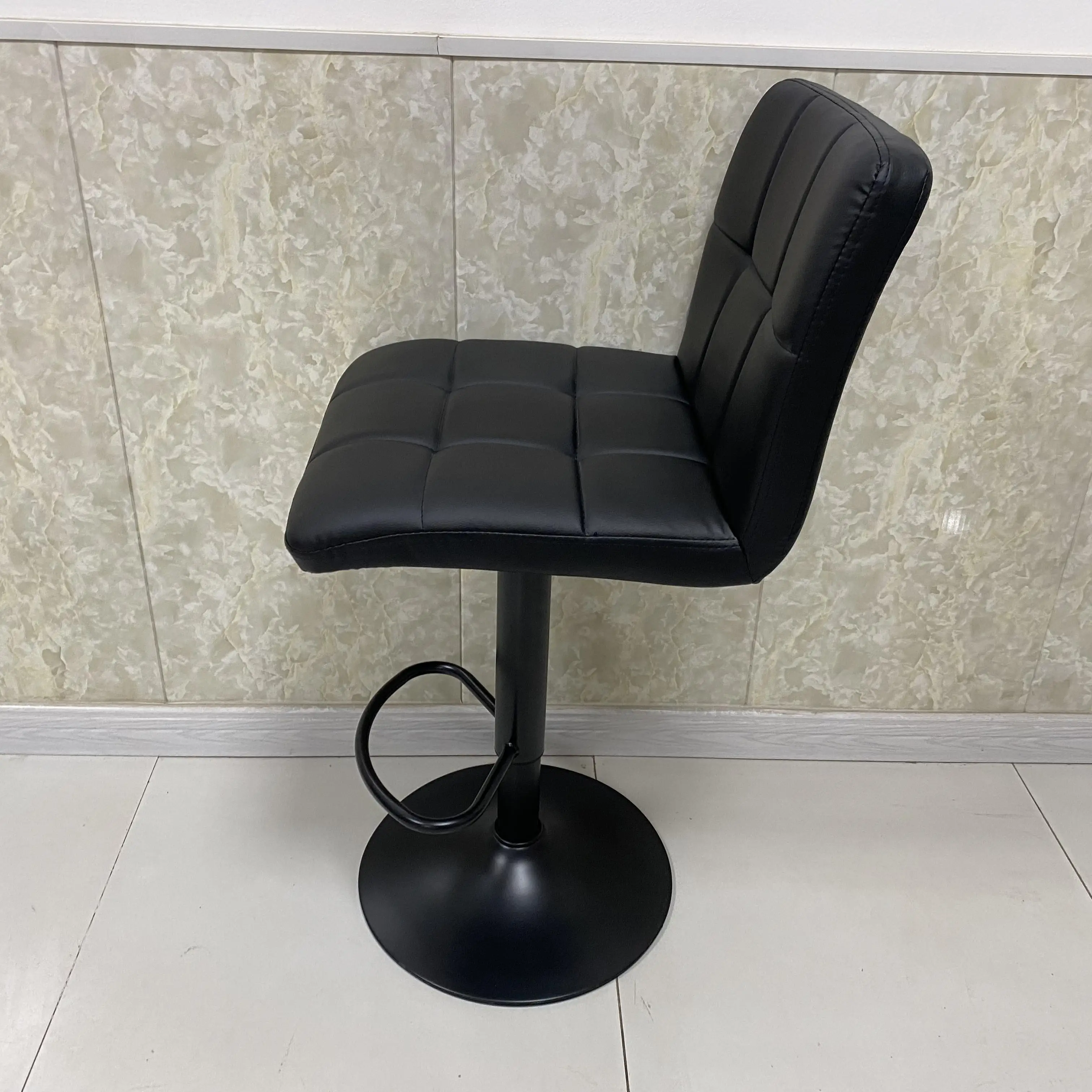 Modern Commercial Bar Stool with Adjustable Lifting Swivel Leather for Home or Business Use