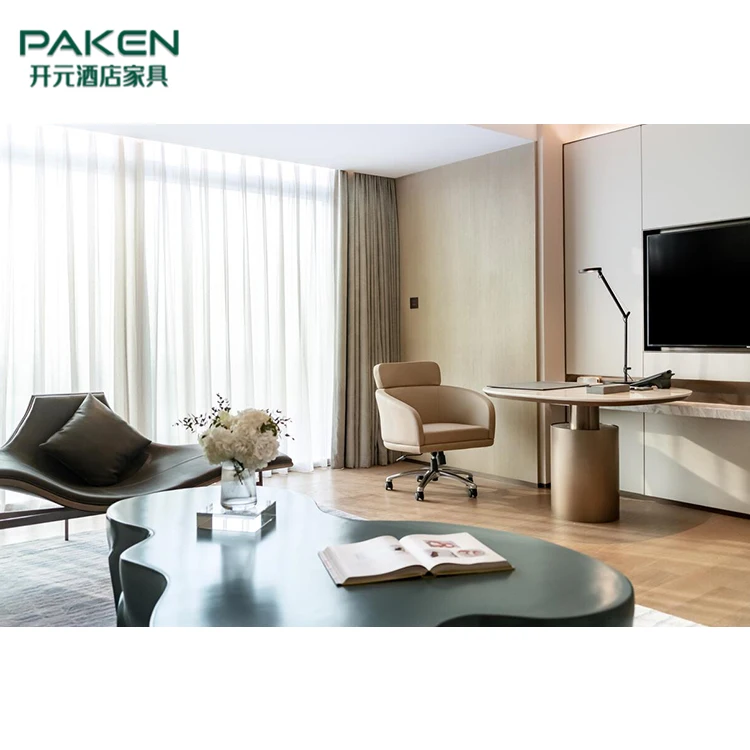 Paken Modern Style 5 Star King Size Bed Bedroom Sets Commercial Hotel Room Furniture