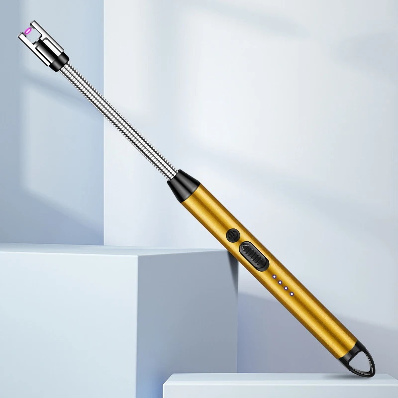 manufacturer directly Power Display Promotional Windproof Dual Switch Anti False Touch usb arc bbq Lighters