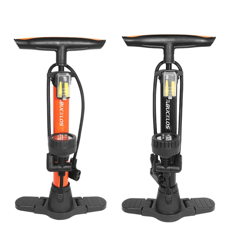 OEM/ODM BUCKLOS Bicycle Air Pump 160PSI High Pressure Schrader/Presta Valve Inflator MTB Road Bike Floor Pump Cycling Accessory