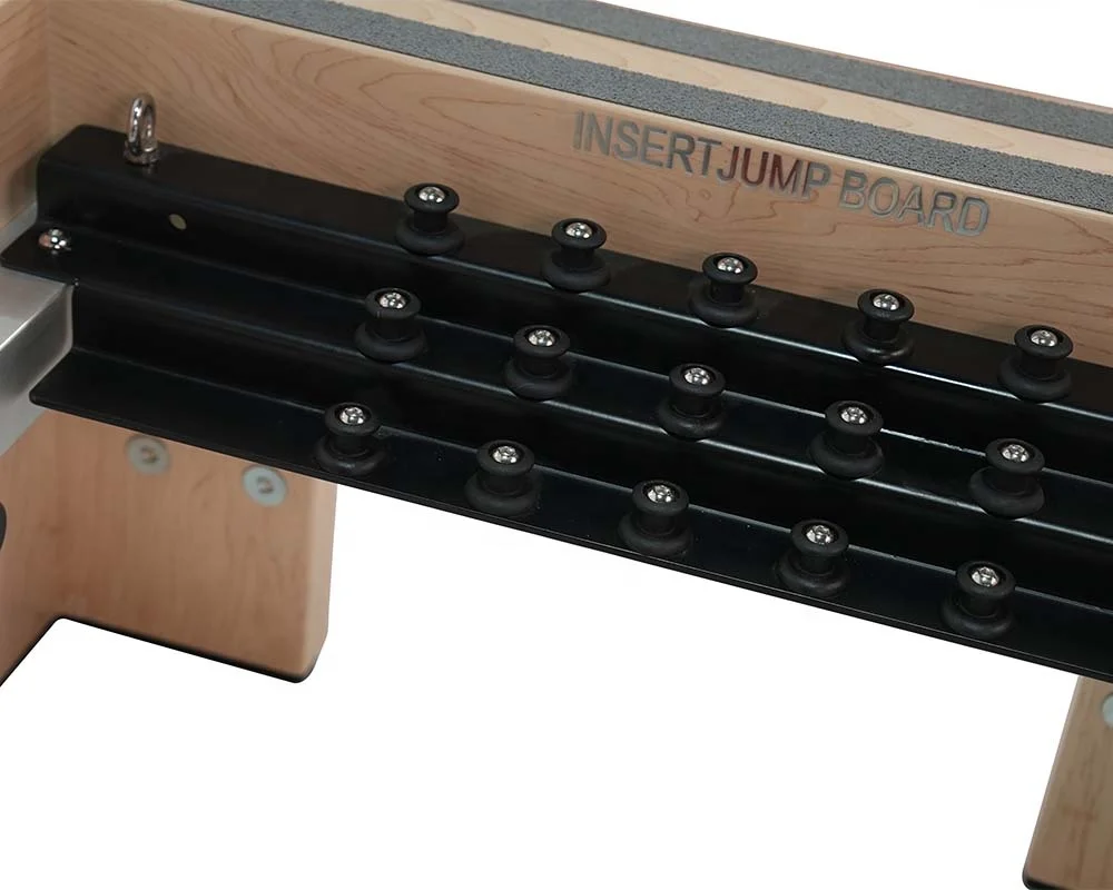 Customized 5 springs with 3 layer hanger SRP01PM White Maple Wood Reformer Pilates Equipment with box and jump board
