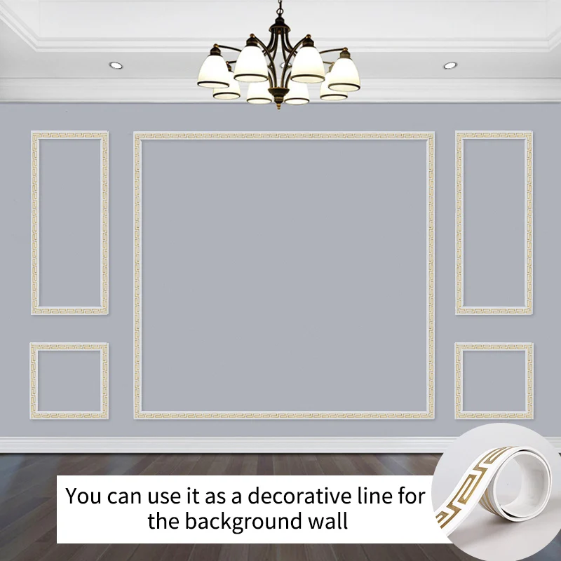 New Chinese TV background wall border line plaster line ceiling line decoration multiple colors nostalgic classic decorative