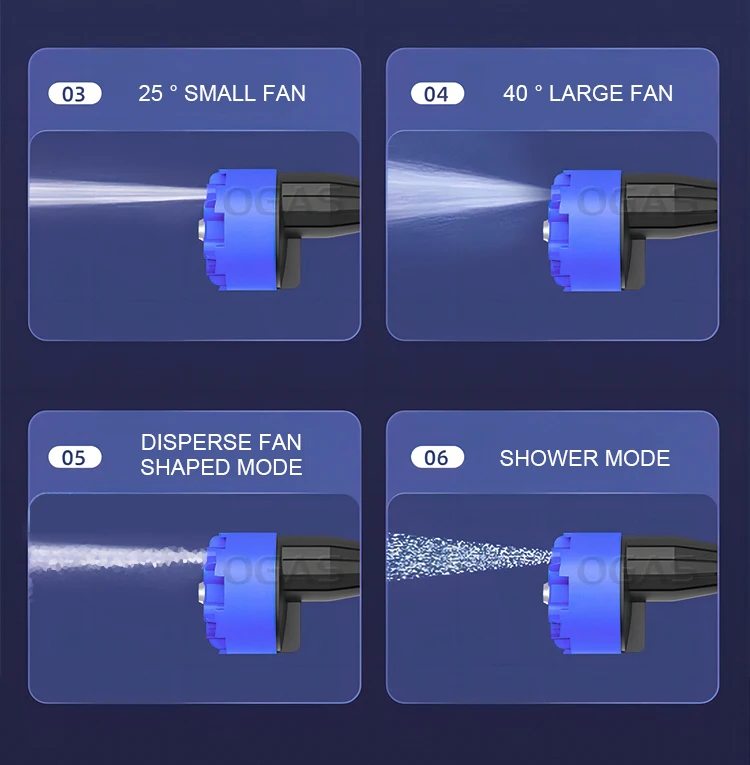 OGAS Cordless Power High Pressure Washer 48V Electric Car Wash Gun Foam Gun Car Wash Spraying