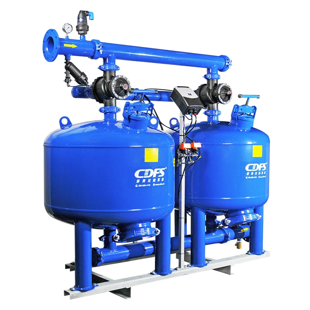 Agricultural water clarifier sand particle filtration system debris separation filter