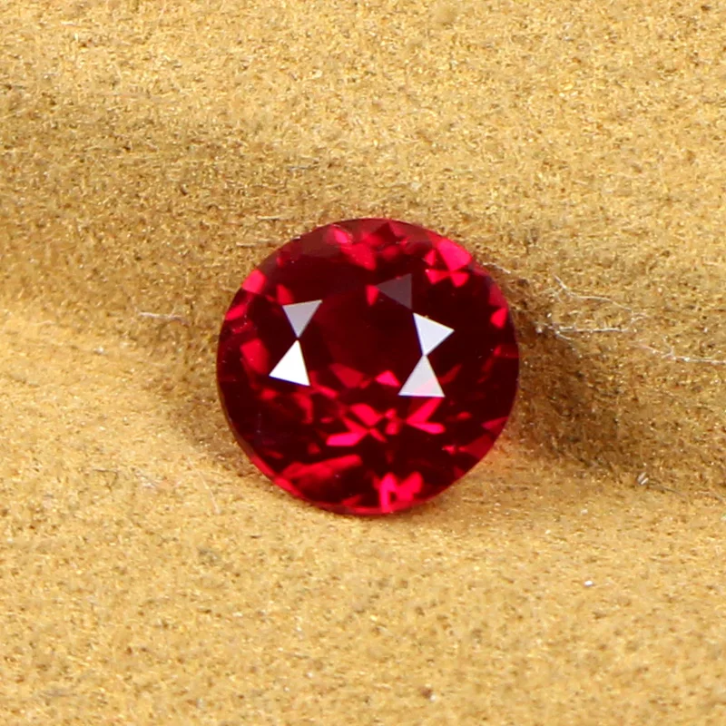 Thriving Gems Natural ruby rtone loose gemstone red color price per carat round brilliant shape diamond cut