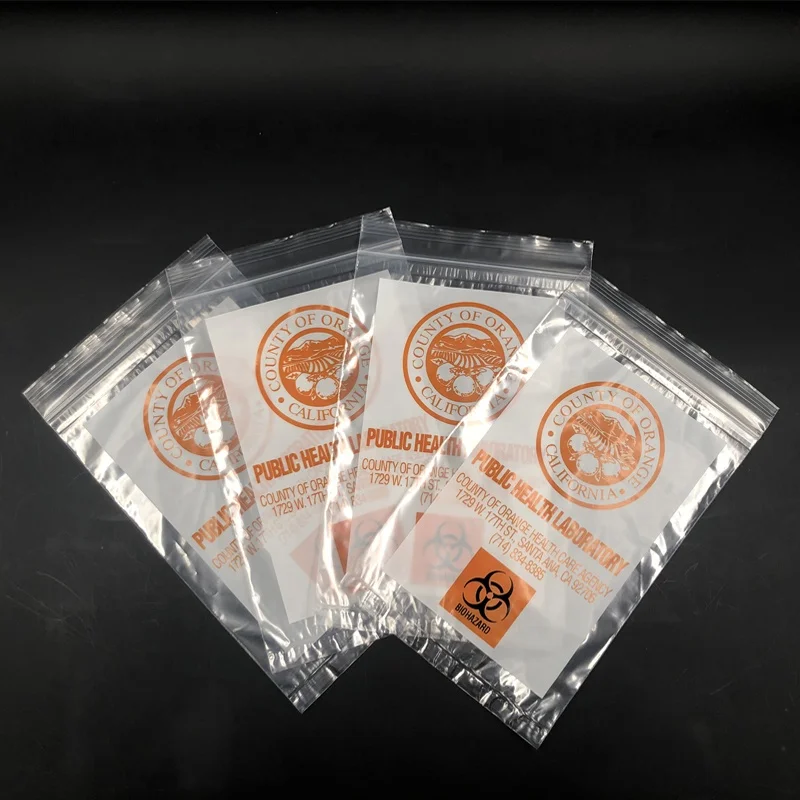 100% чистый материал изготовленный на заказ Логотип Печатный образец сумка автоклавабельные биоопасности сумки