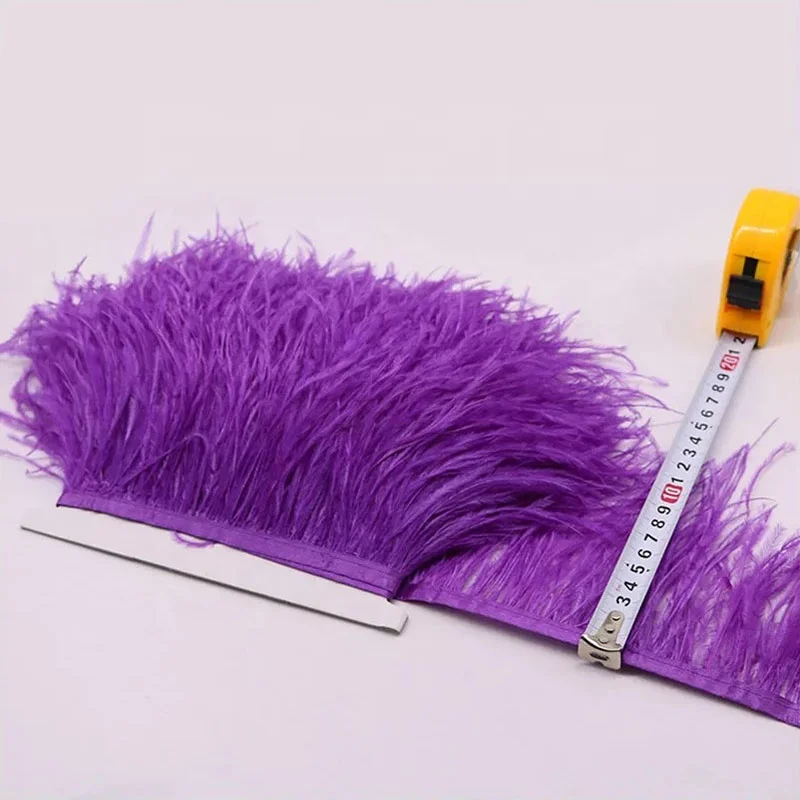 Custom Color Ostrich Fringe Trim Feather Millinery Carnival Supply