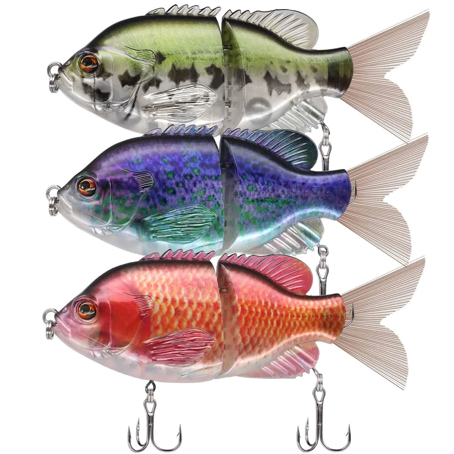 Truscend Wholesale supply trout pike walleye sinking hard artificial multi jointed swimbait fishing lure for bass trout