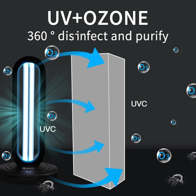 GOLDVISS Hot Hale Household Smart Uv Anti-virus Lamp 38W Ultraviolet Sterilization Lamp for Office Medical Home Store