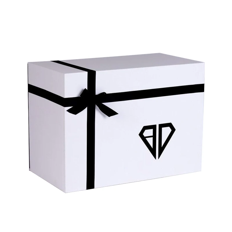 Custom Luxury Rigid Cardboard Folding Magnetic Packaging Clothes Magnetic Gift Box With Ribbon Packaging Magnetic Box