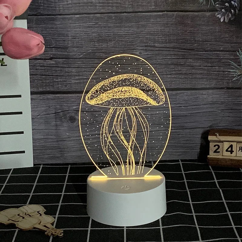 MU New products 2023 Innovative Erasable white base luminous message board 3d night light for birthday present daily gifts